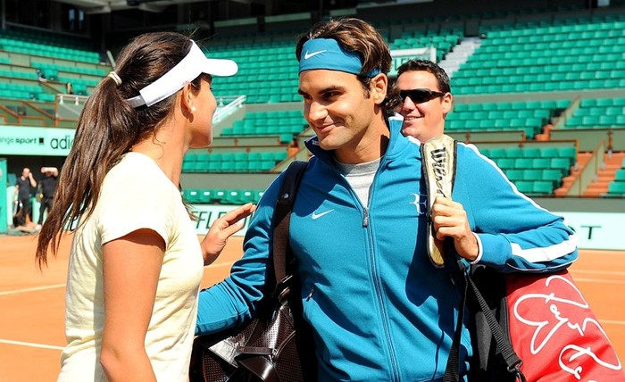 Ana Ivanovic và Roger Federer, hai tay vợt xuất sắc từng là số 1 thế giới.